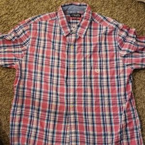 Chaps Plaid Large Button Down Dress Shirt